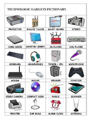 Technology gadgets pictionary