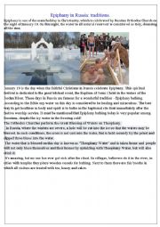 English Worksheet: Epiphany in Russia