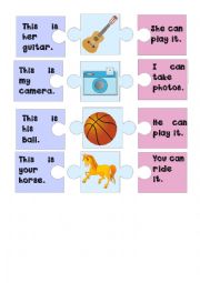 possessive pronouns and can puzzle 1