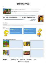 English Worksheet: Bart to the future - worksheet