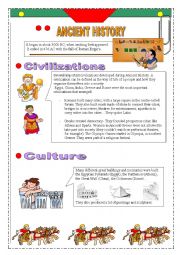 English Worksheet: Ancient History