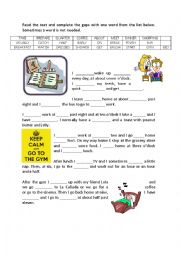 English Worksheet: Your daily routine