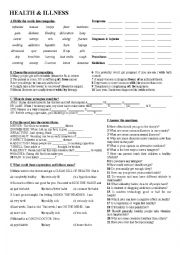 English Worksheet: Health & Illness