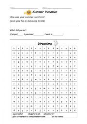 English Worksheet: Directions wordsearch