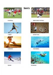English Worksheet: sports