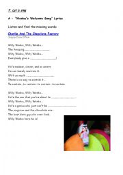 English Worksheet: Charlie and the chocolate factory - Movie - BOOKLET PART3