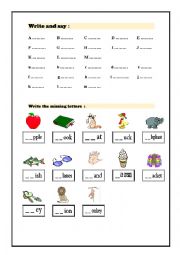 English Worksheet: The Alphabets