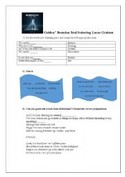 English Worksheet: Golden by Brandon Beal feat Lucas Graham
