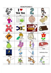 English Worksheet: HOMOPHONES 2