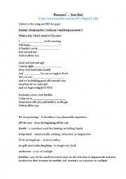 English Worksheet: Song Romano - Just fine