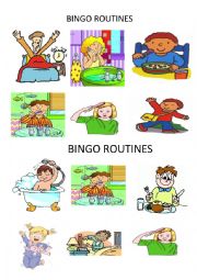 English Worksheet: Bingo routines