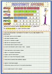 English Worksheet: Frequency adverbs :2page activity