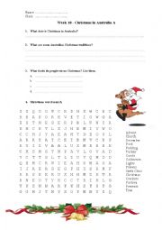 Christmas in Australia Worksheet