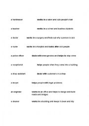 English Worksheet: jobs - practice activity