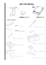 English Worksheet: BIG AND SMALL