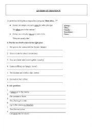 English Worksheet: Adverbs of frequency