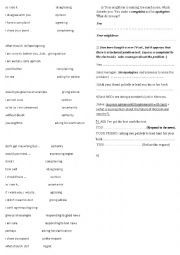 English Worksheet: function