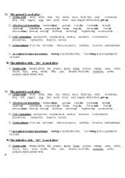 English Worksheet: gerund / infinitive