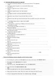 English Worksheet: review