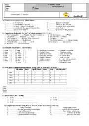 English Worksheet: exam