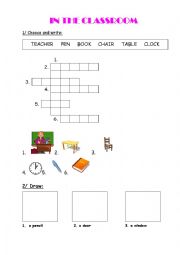 English Worksheet: In the classroom - Happy House 2