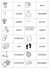 English Worksheet: Double letter words dominoes