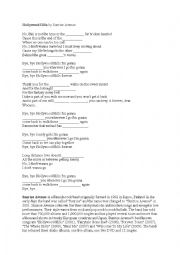 English Worksheet: Hollywood Hills