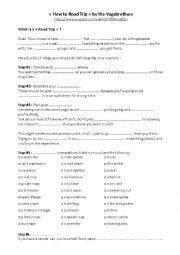 English Worksheet: How to plan a perfect road trip - Oral Comprehension - Key Included