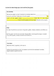 English Worksheet: Describing a pie chart