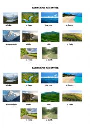 English Worksheet: nature and its landscapes 