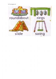 English Worksheet: In the playground