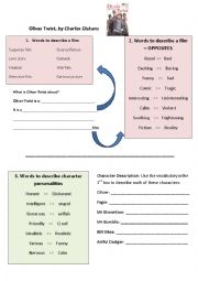 English Worksheet: Oliver Twist Handout 