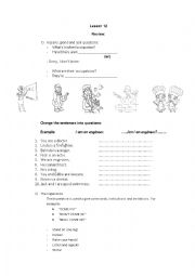 English Worksheet: The imperative Class