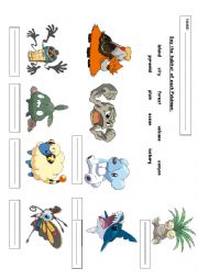 English Worksheet: Choose the habitat of each Pokmon