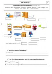 English Worksheet: My bedroom - vocabulary