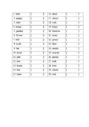 English Worksheet: Phonics