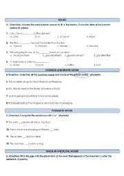 English Worksheet: Noun Worksheet