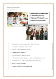 English Worksheet: Speaking First FCE Cambridge Part Two Comparing Photos about Learning