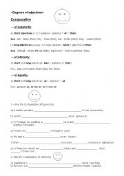 English Worksheet: Comparatives and Superlatives - guide and worksheet