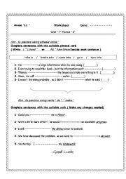 English Worksheet: literal and non literal  