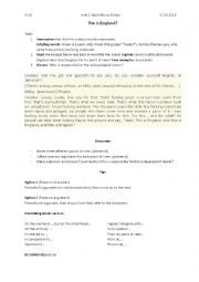 English Worksheet: This is England scene analysis