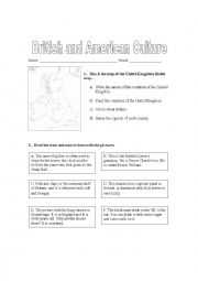 English Worksheet: British and American Culture