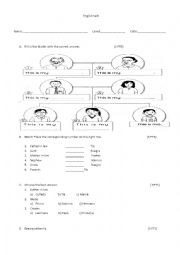 English Worksheet: Family members