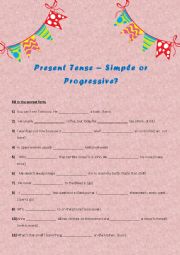 Present Tense  Simple or Progressive?