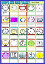 English Worksheet: What  time is it?
