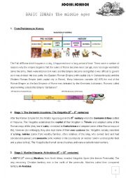 English Worksheet: THe Middle Ages