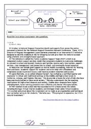 English Worksheet: End-of- semester test 1  / 4th form (SPORTS)