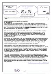 English Worksheet: End-of- semester test 1  / 4th form ( ECONOMICS)