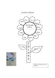 English Worksheet: Colors lapbook