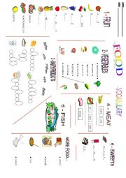 English Worksheet: food